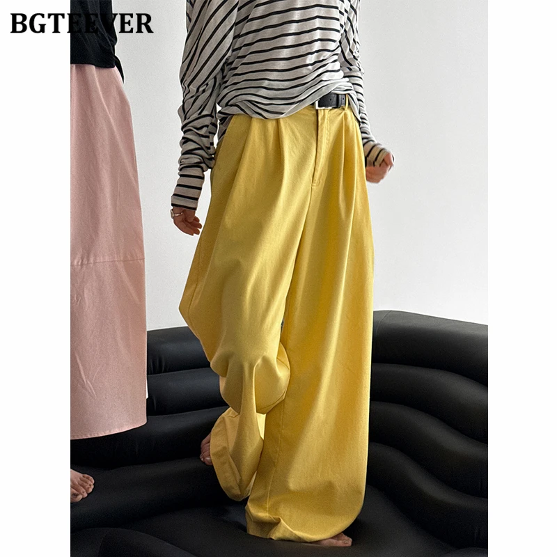 BGTEEVER Stylish High Waist Ladies Wide Leg Pants Casual Loose Single Button Female Long Trousers Summer
BGTEEVER Stylish High Waist Ladies Wide Leg Pants Casual Loose Single Button Female Long Trousers Summer
