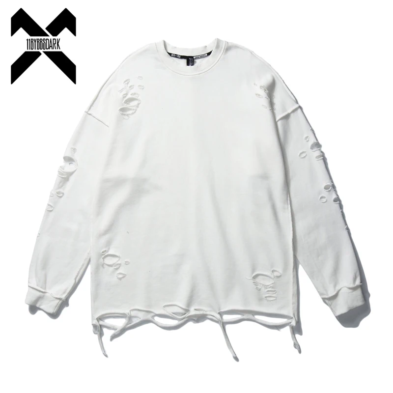 Solid Long Sleeves T-Shirt Mens Hole Destroyed Loose T Shirt 2024 Spring Hip Hop Streetwear Cotton Sweat Shirt Tops
Solid Long Sleeves T-Shirt Mens Hole Destroyed Loose T Shirt 2024 Spring Hip Hop Streetwear Cotton Sweat Shirt Tops