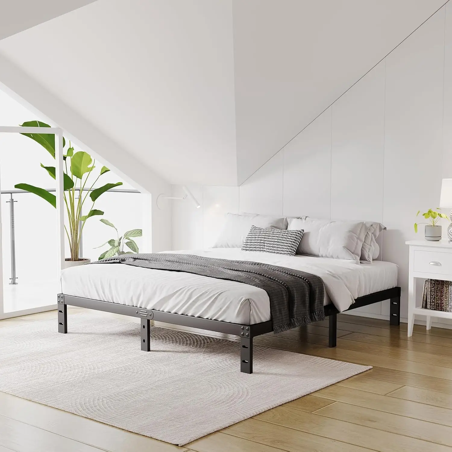 7 H Queen Bed Frame No Box Spring Need, Low Profile Metal Platform Bed Frame Queen Size, Heavy Duty Metal Bed Frame, Easy
7 H Queen Bed Frame No Box Spring Need, Low Profile Metal Platform Bed Frame Queen Size, Heavy Duty Metal Bed Frame, Easy