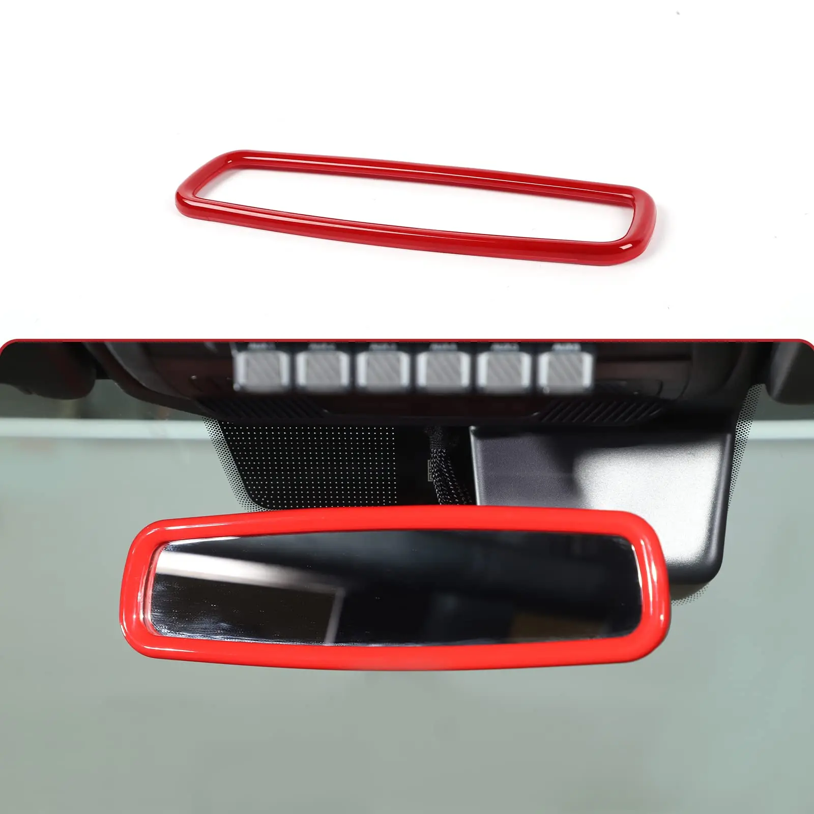 Red Interior Rearview Mirror Trim Frame Cover For Ford F150 2015+, Mustang 2009–2022, Bronco & Bronco Sport 2021+ (Carbon Fiber
Red Interior Rearview Mirror Trim Frame Cover For Ford F150 2015+, Mustang 2009–2022, Bronco & Bronco Sport 2021+ (Carbon Fiber