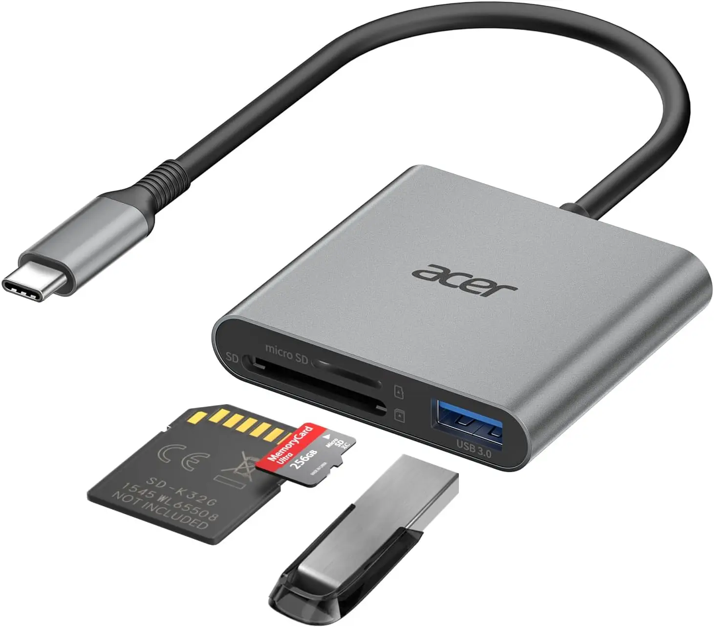Устройство для чтения карт SD 3-в-1 с USB-C и USB 3.0, двойные слоты для SD и MicroSD, быстрая передача данных 5 Гбит/с, Plug & Play
Устройство для чтения карт SD 3-в-1 с USB-C и USB 3.0, двойные слоты для SD и MicroSD, быстрая передача данных 5 Гбит/с, Plug & Play