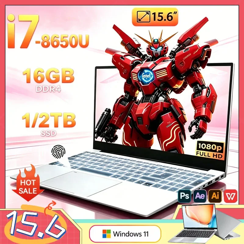 New 15.6-inch Ultra-Slim Laptop I7-8650U Processor, 16GB/32GB , 1920×1080 HD Display, Windows 11 System for Office and Study
New 15.6-inch Ultra-Slim Laptop I7-8650U Processor, 16GB/32GB , 1920×1080 HD Display, Windows 11 System for Office and Study