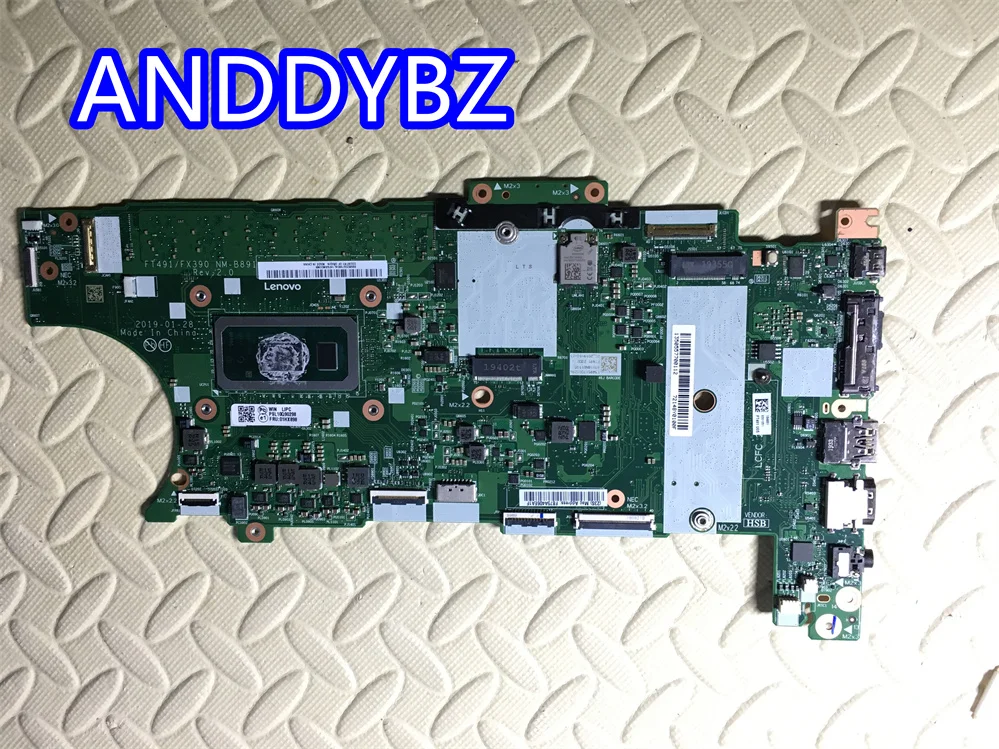 01HX898 FT491 FX390 NM-B891 FOR Lenovo ThinkPad T490S X390 laptop motherboard WITH I5-8265U AND 8GB RAM TEST OK
01HX898 FT491 FX390 NM-B891 FOR Lenovo ThinkPad T490S X390 laptop motherboard WITH I5-8265U AND 8GB RAM TEST OK
