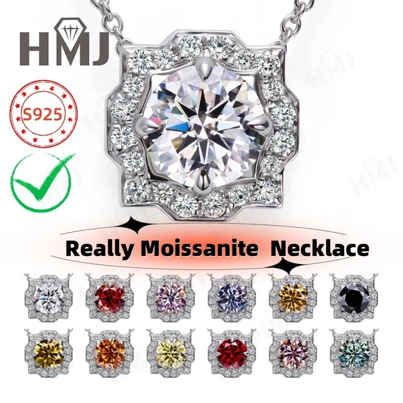 Silver Pendant Necklace for Women 1CT 2CT D Color Moissanite with GRA Certificate 925 Sterling Silver Wedding Necklace Gift
Silver Pendant Necklace for Women 1CT 2CT D Color Moissanite with GRA Certificate 925 Sterling Silver Wedding Necklace Gift