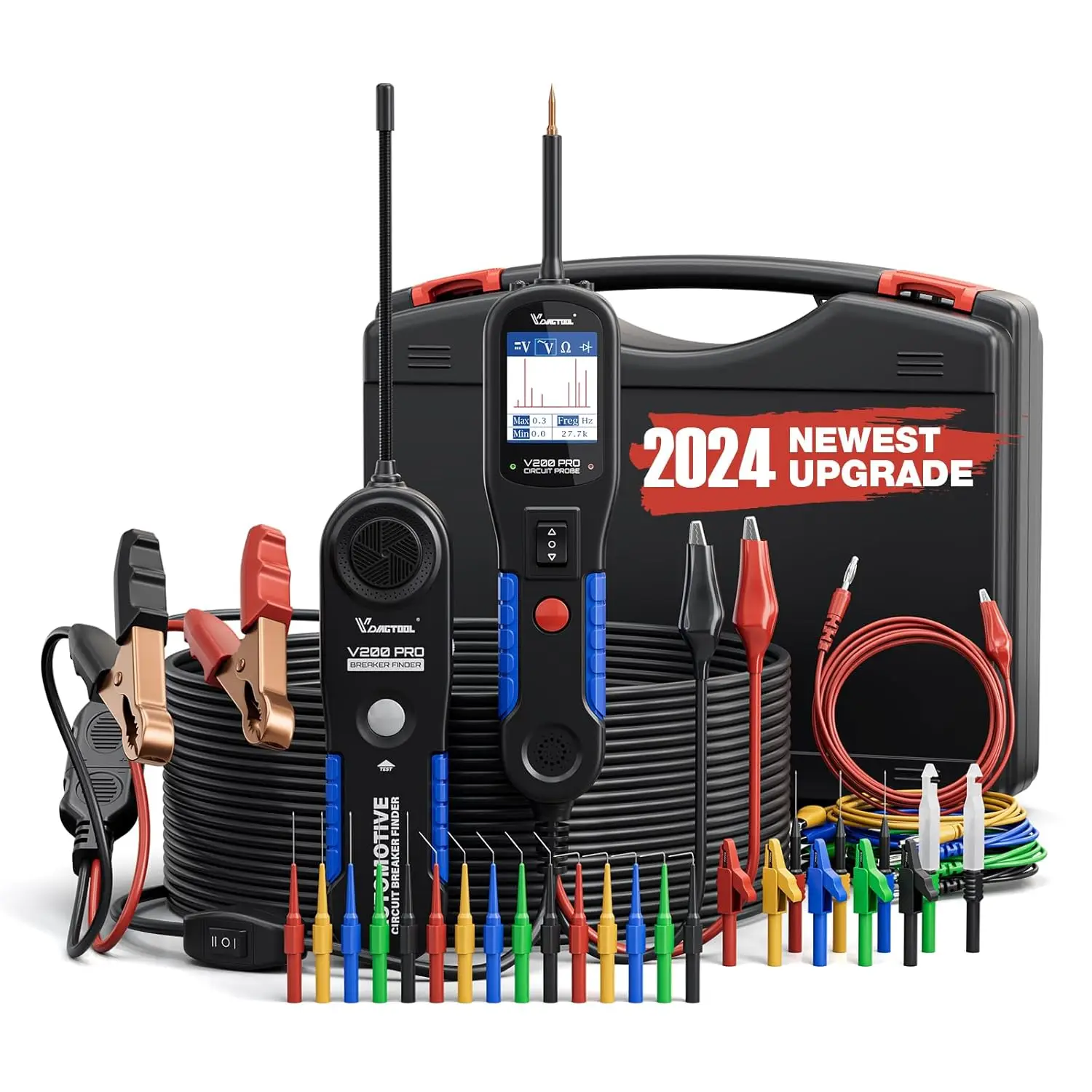 V200 PRO Upgrade Kit Automotive Power Circuit Probe Tester with 30PCS Back Probe Kit, 12/24V Electrical Short
V200 PRO Upgrade Kit Automotive Power Circuit Probe Tester with 30PCS Back Probe Kit, 12/24V Electrical Short