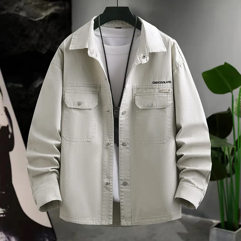 Spring Casual Long Sve Denim Jaet Men's Faion ket irt Sle Outerwear Versatile Leisure Top for Teenagers
Spring Casual Long Sve Denim Jaet Men's Faion ket irt Sle Outerwear Versatile Leisure Top for Teenagers