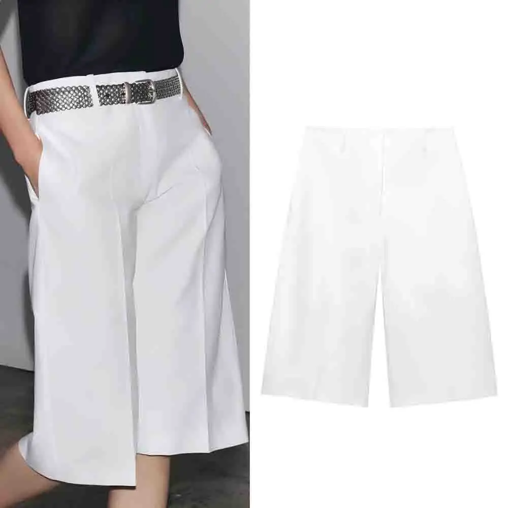 Women's 2025 New fashion Loose Long Style White Casual Shorts Retro High Waist Zipper Women's Shorts
Women's 2025 New fashion Loose Long Style White Casual Shorts Retro High Waist Zipper Women's Shorts