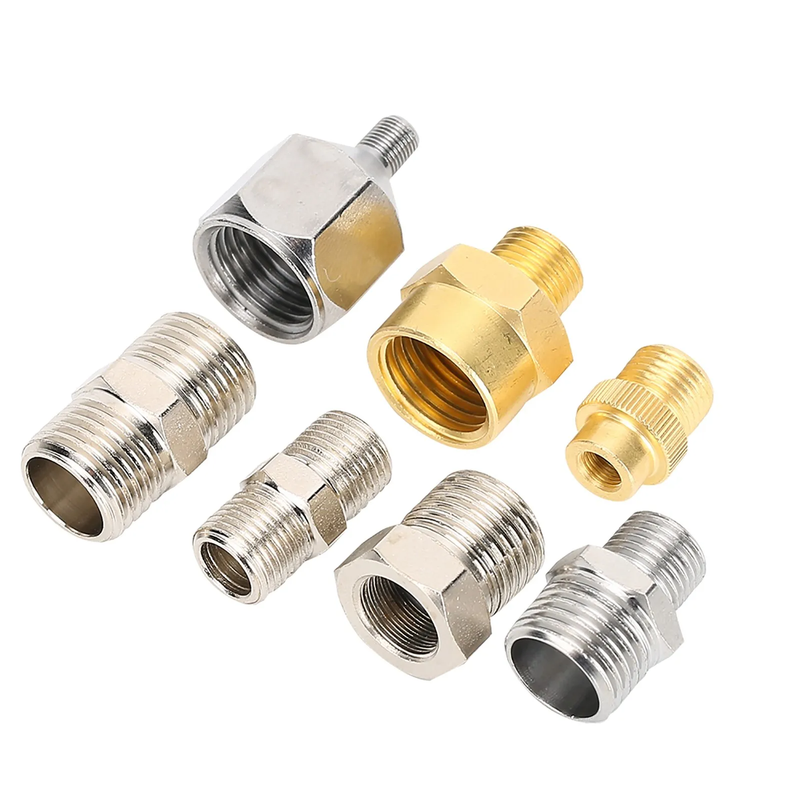 7pcs Professional Airbrush Adaptor Kit 1/8in 1/4in BSP Connector for Compressor Airbrush Hose
7pcs Professional Airbrush Adaptor Kit 1/8in 1/4in BSP Connector for Compressor Airbrush Hose