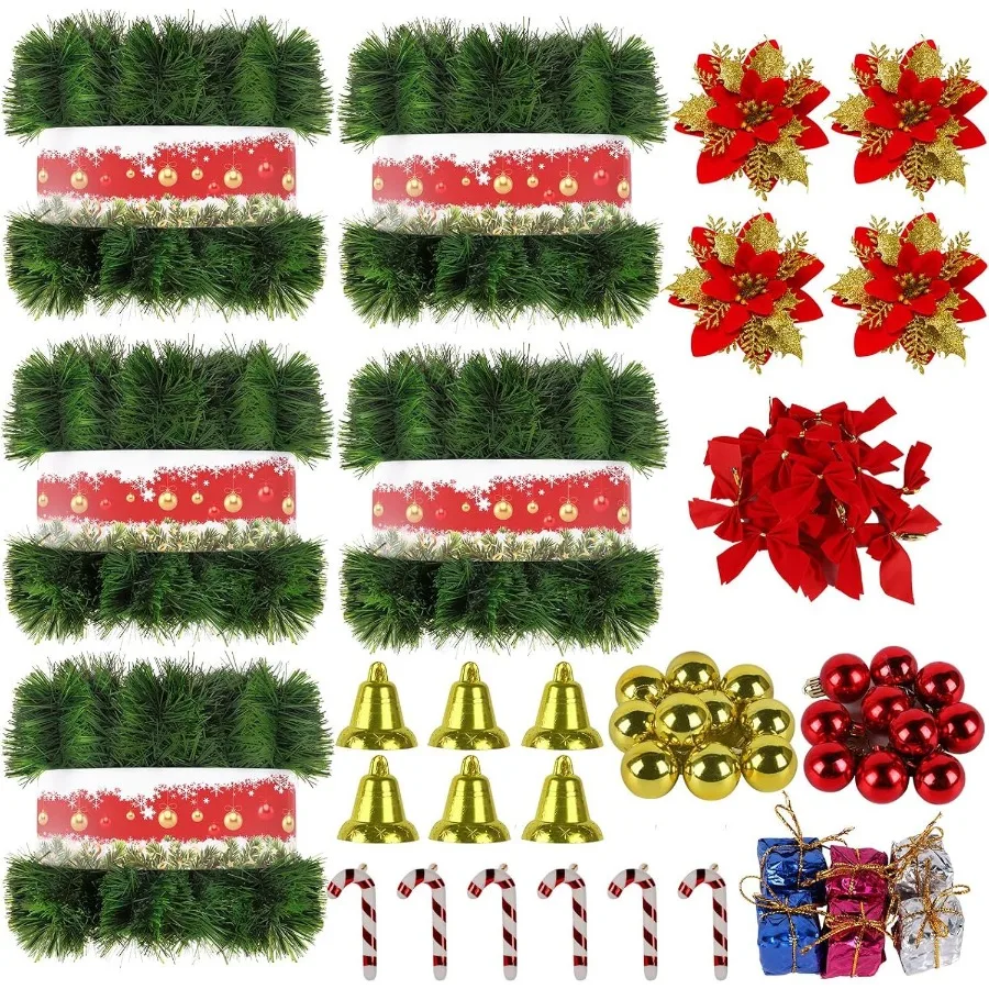5 Pack 250FT Christmas Garland Flower for Outdoor Indoor Use, Soft Green Artificial Greenery, Twist Design Holiday Decor for We
5 Pack 250FT Christmas Garland Flower for Outdoor Indoor Use, Soft Green Artificial Greenery, Twist Design Holiday Decor for We