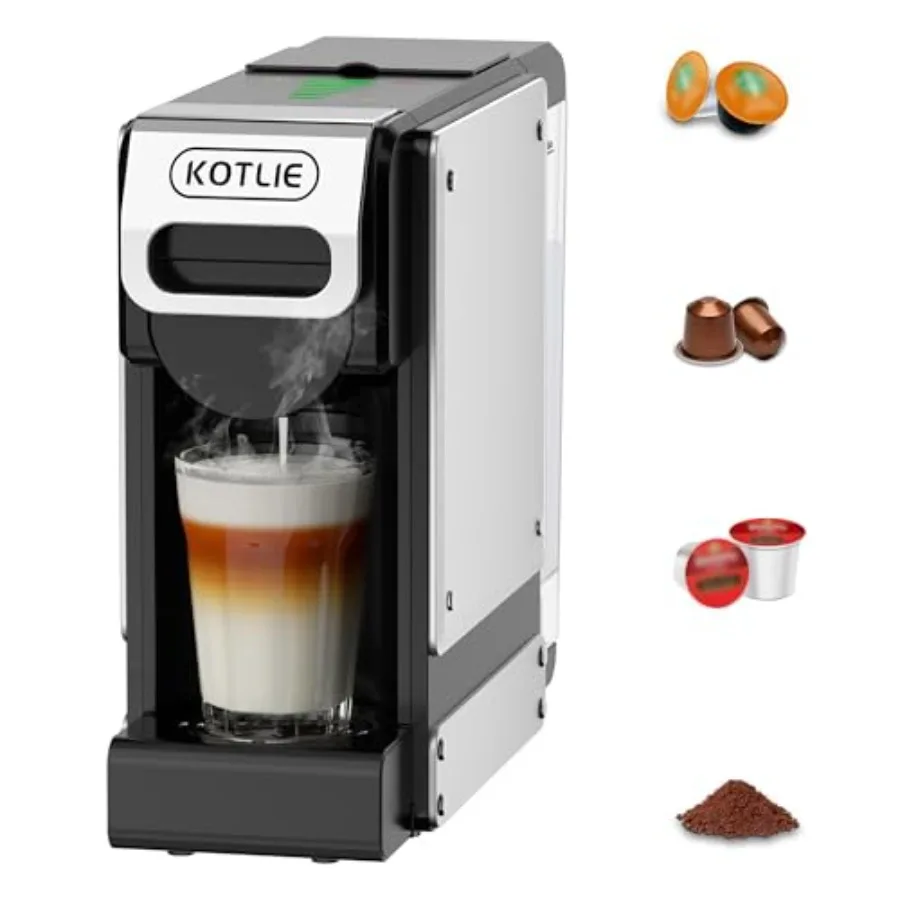 19 Bar Single Serve Coffee Maker for K-Cup, Nespresso Original, Dolce Gusto, and Grounds; 34 Oz Reservoir with 7 Water Flow Set
19 Bar Single Serve Coffee Maker for K-Cup, Nespresso Original, Dolce Gusto, and Grounds; 34 Oz Reservoir with 7 Water Flow Set