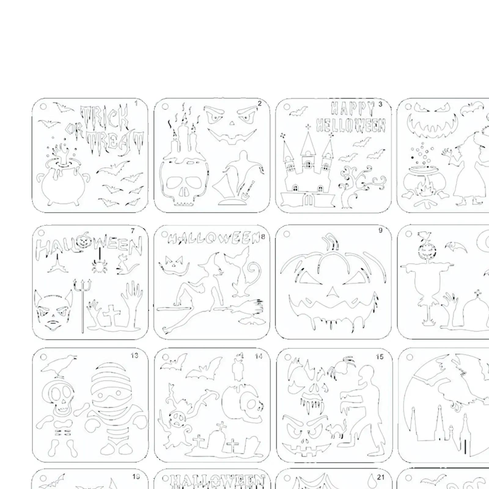 24x Halloween Template Stencil Drawing Stencils for Furniture Projects Wall
24x Halloween Template Stencil Drawing Stencils for Furniture Projects Wall