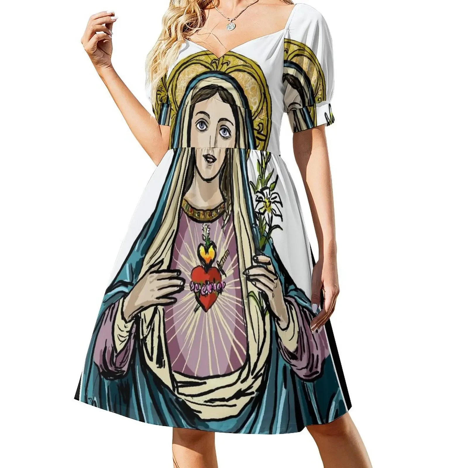 Mother Mary Short-Sleeved Dress evening dresses ladies ladies dresses for special occasion Dress
Mother Mary Short-Sleeved Dress evening dresses ladies ladies dresses for special occasion Dress