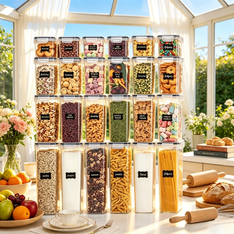 Durable BPA Free Plastic Storage Containers 24Pcs, Air Tight Sealed Boxes Ideal for Kitchen Fridge Pantry Organization
Durable BPA Free Plastic Storage Containers 24Pcs, Air Tight Sealed Boxes Ideal for Kitchen Fridge Pantry Organization