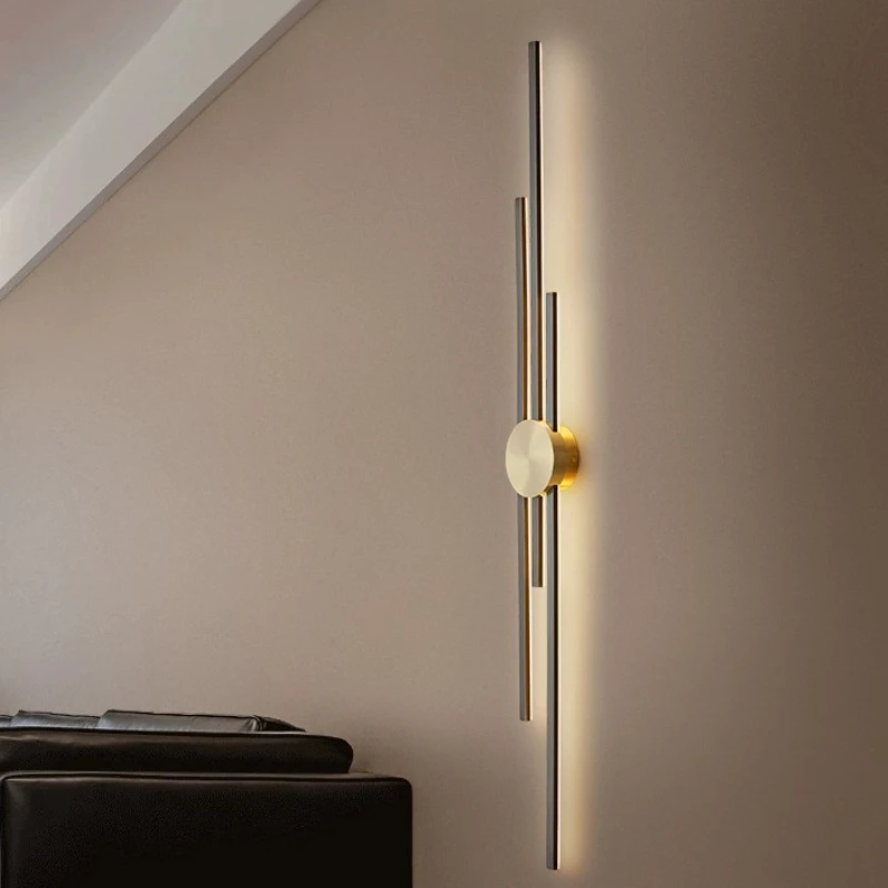 Modern Long Wall Lamp Luxury Minimalist Black and Gold Lights Creative Bedroom Bedside Light Aisle TV Background Decoration Home
Modern Long Wall Lamp Luxury Minimalist Black and Gold Lights Creative Bedroom Bedside Light Aisle TV Background Decoration Home