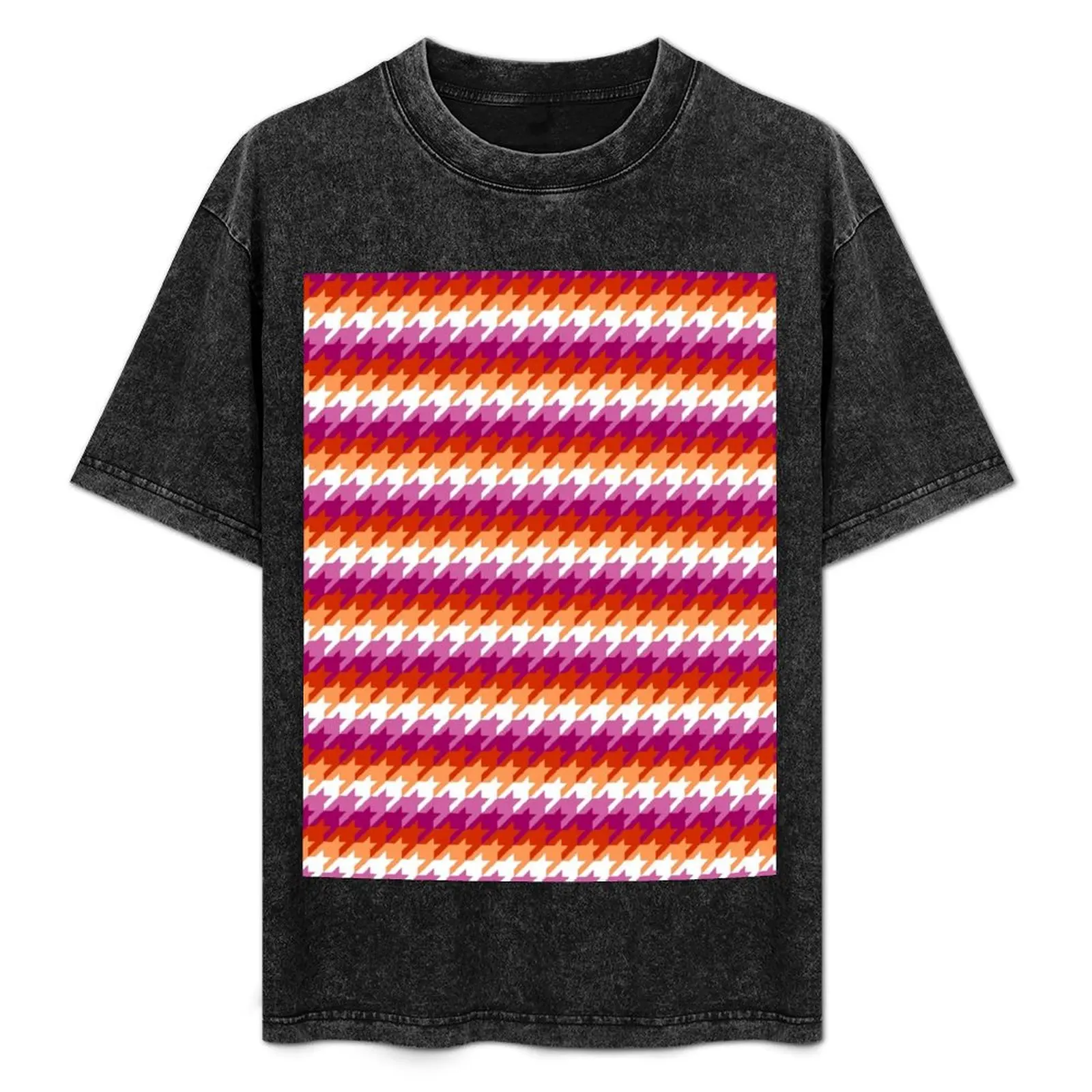 Lesbian Flag Houndstooth Plaid 2 T-Shirt Soft Casual Short Sleeve Cotton Tee
Lesbian Flag Houndstooth Plaid 2 T-Shirt Soft Casual Short Sleeve Cotton Tee