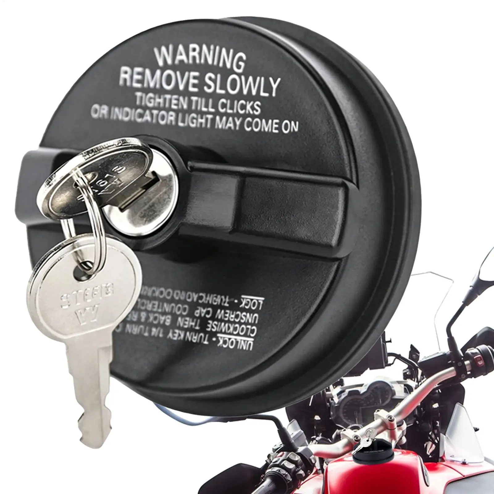 Oil Cap Lock Anti-Theft Locking Protector With 2 Keys Oil Tank Cover Replacement Part Numbers 10504, 31780, 77300-47020
Oil Cap Lock Anti-Theft Locking Protector With 2 Keys Oil Tank Cover Replacement Part Numbers 10504, 31780, 77300-47020