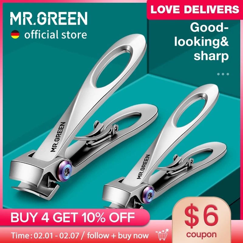 MR.GREEN Nail Clippers Wide Jaw Opening Stainless Steel Fingernail Clipper Thick Hard Toenail Cutter Manicure Scissors tools
MR.GREEN Nail Clippers Wide Jaw Opening Stainless Steel Fingernail Clipper Thick Hard Toenail Cutter Manicure Scissors tools