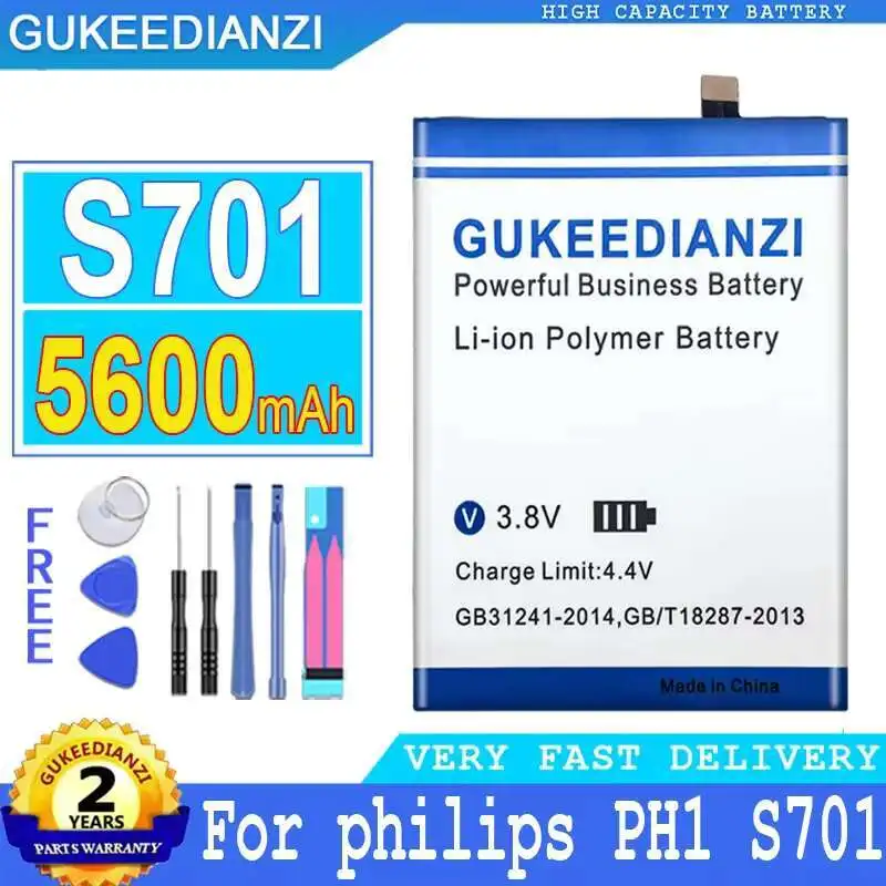Надежный источник питания, аккумулятор для мобильного телефона Philips PH1 S701, высокоэффективный, 5600 мАч
Надежный источник питания, аккумулятор для мобильного телефона Philips PH1 S701, высокоэффективный, 5600 мАч