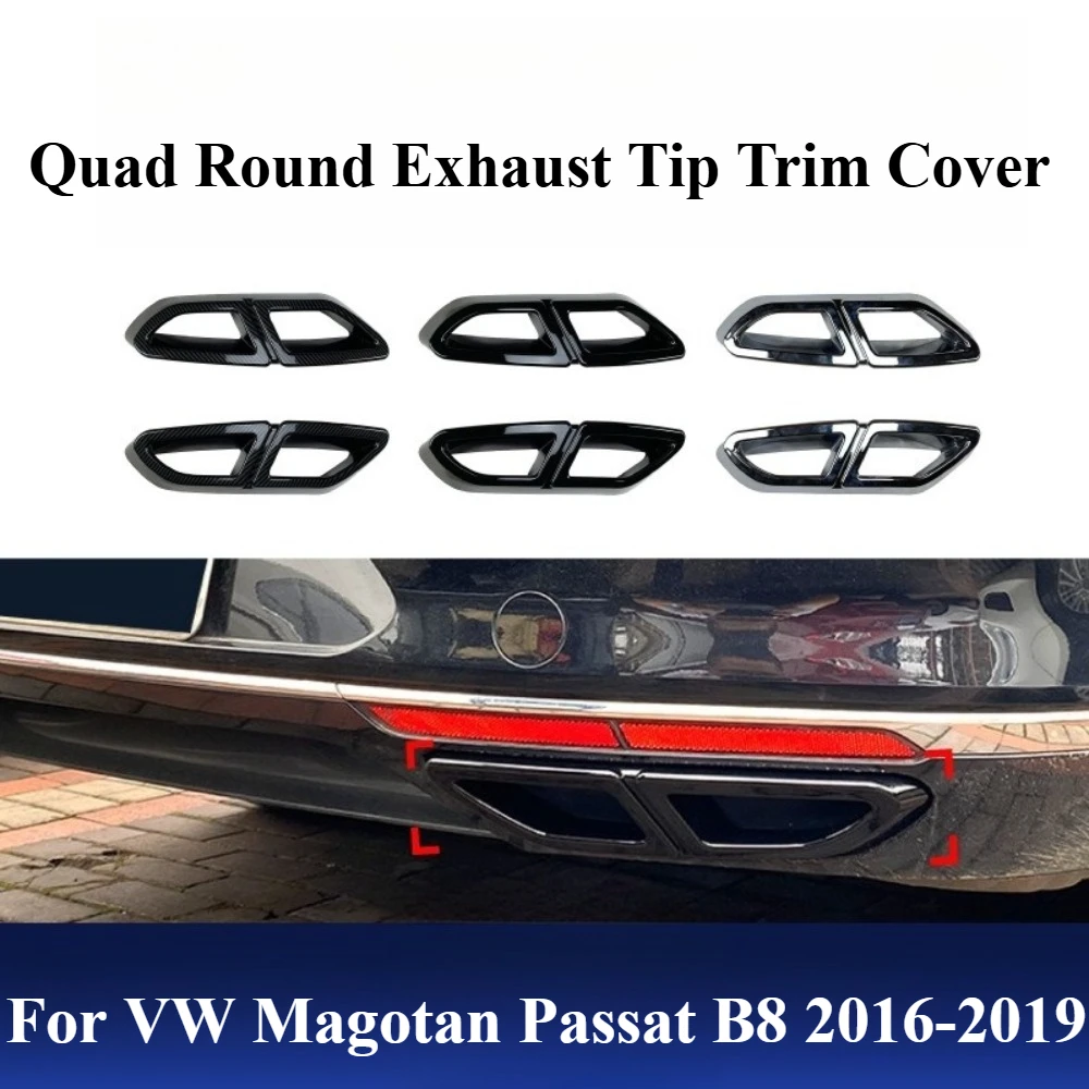 For VW Magotan Passat B8 2016-2019 - Quad Round Exhaust Tip Trim Cover, Rear Diffuser Decoration, Easy Installation Upgrade
For VW Magotan Passat B8 2016-2019 - Quad Round Exhaust Tip Trim Cover, Rear Diffuser Decoration, Easy Installation Upgrade