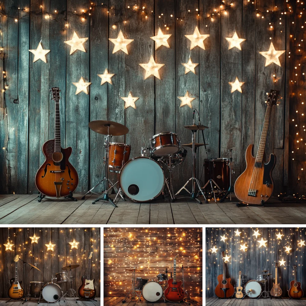 Drum Guitar Rock Music Theme Photography Backdrops Boy Happy Birthday Party Decoration Festival Photo Studio Background
Drum Guitar Rock Music Theme Photography Backdrops Boy Happy Birthday Party Decoration Festival Photo Studio Background