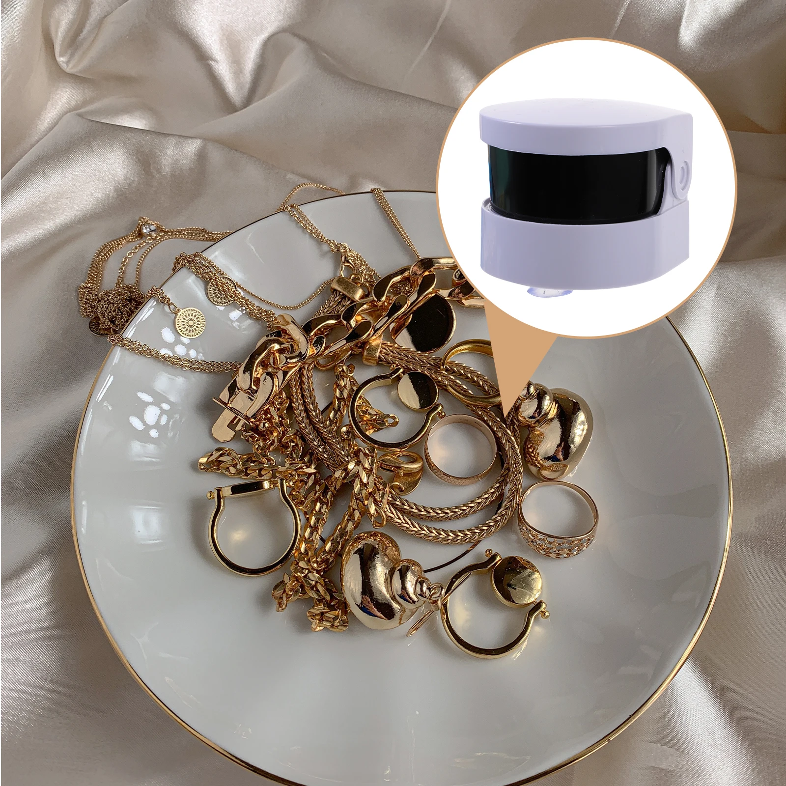 Jewelry Cleaner Machine 800ml Professional Gold Silver Diamond Denture Cleaning Bath Cordless Fit for Personal Salon
Jewelry Cleaner Machine 800ml Professional Gold Silver Diamond Denture Cleaning Bath Cordless Fit for Personal Salon