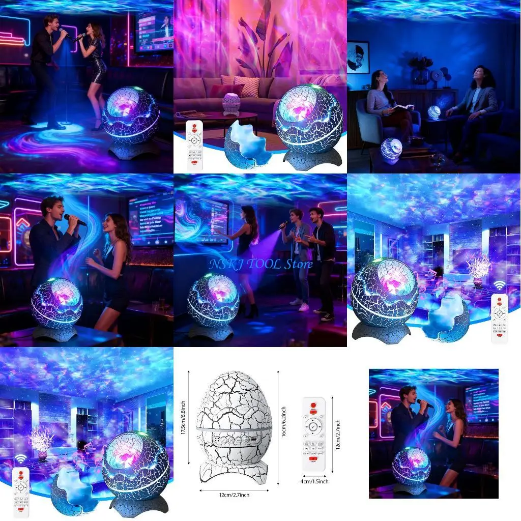 L8RC Multifunctional Dinosaur Eggs Projector Night Light Bedroom Atmospheres Lighting Speaker Children Gift for Room Decoration
L8RC Multifunctional Dinosaur Eggs Projector Night Light Bedroom Atmospheres Lighting Speaker Children Gift for Room Decoration