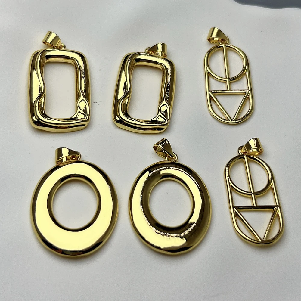 Fashion Geometric Metal Pendants Jewelry Making Plated 18k Gold High Quality Necklace Bracelet Charms For Women
Fashion Geometric Metal Pendants Jewelry Making Plated 18k Gold High Quality Necklace Bracelet Charms For Women