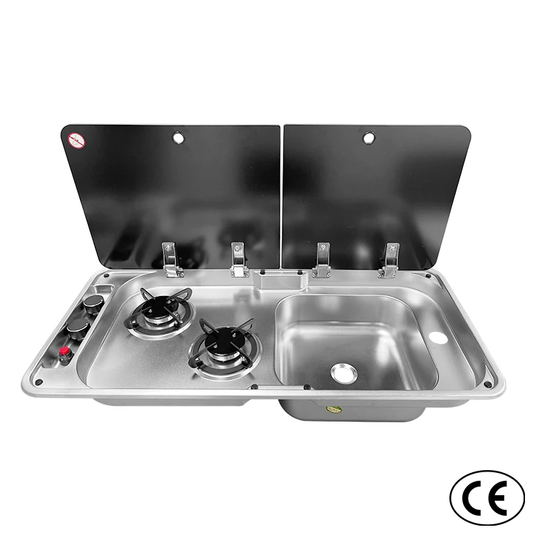 High Quality 304 Stainless Steel Sink with Dual-Burner Gas Stove RV Sink and Stove for RV Caravan Boat Yacht
High Quality 304 Stainless Steel Sink with Dual-Burner Gas Stove RV Sink and Stove for RV Caravan Boat Yacht
