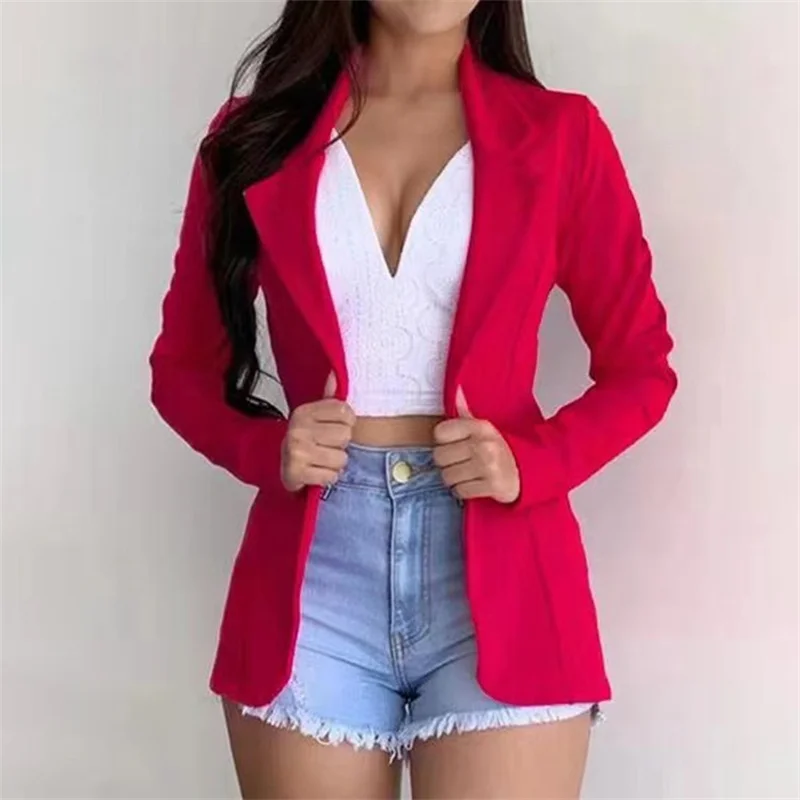 Ladies Office Casual Elegant Suit Jacket Spring Suit Jacket Windproof Women Lapel Open Front Outwear
Ladies Office Casual Elegant Suit Jacket Spring Suit Jacket Windproof Women Lapel Open Front Outwear