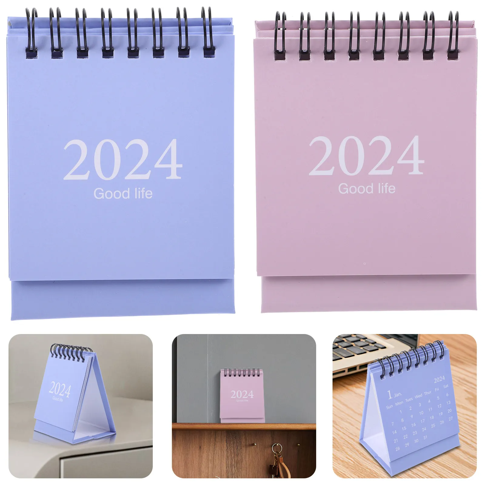 2Pcs Minimalist Style 2024 Desk Calendar Spiral Binding Portable Small Desktop Calendar Daily Organizer Tabletop Planner
2Pcs Minimalist Style 2024 Desk Calendar Spiral Binding Portable Small Desktop Calendar Daily Organizer Tabletop Planner