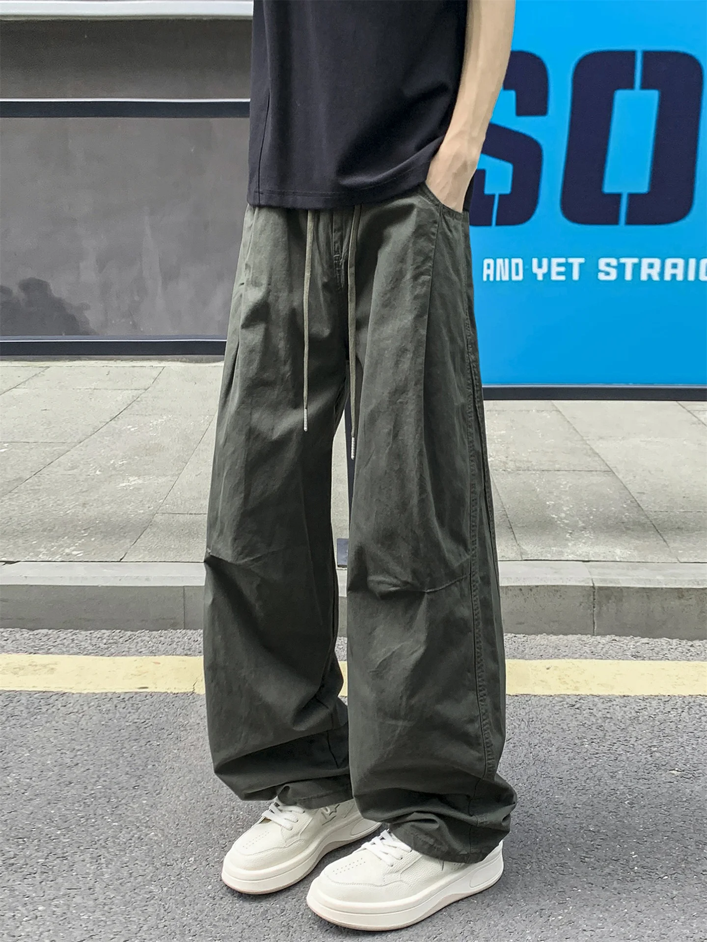 American High Street Pleated Straight Casual Pants Men's Loose CleanFit Soldier Workwear Trousers Summer Youth Faion
American High Street Pleated Straight Casual Pants Men's Loose CleanFit Soldier Workwear Trousers Summer Youth Faion