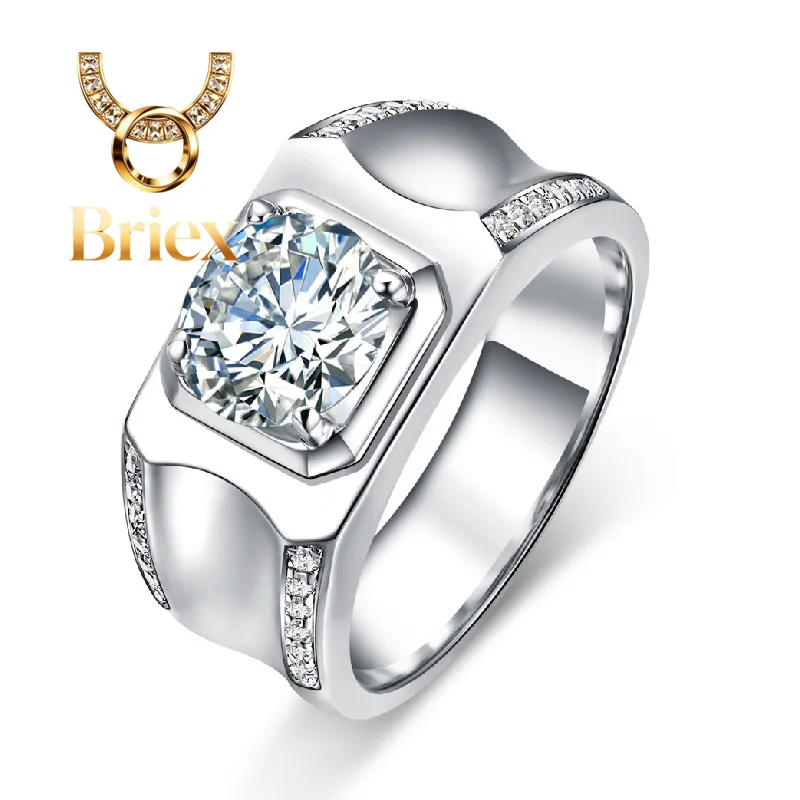 Briex Jewelry PT950 Platinum Men's Ring with 1 Carat Moissanite, Concave Minimalist Design, Understated Luxury
Briex Jewelry PT950 Platinum Men's Ring with 1 Carat Moissanite, Concave Minimalist Design, Understated Luxury