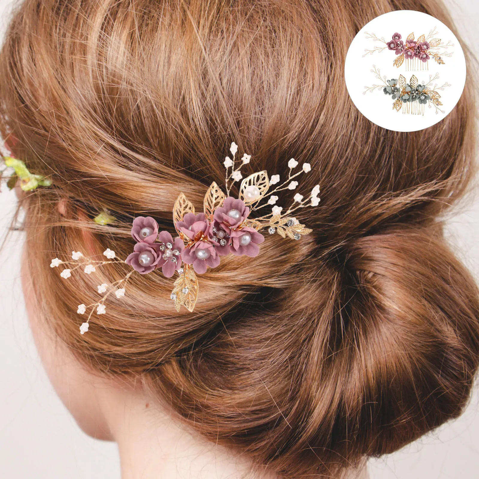 2 шт. свадебные гребни для волос с цветами, жемчугом и стразами, ручной работы, элегантные украшения для головы для невест, весна-лето, для улицы
2 шт. свадебные гребни для волос с цветами, жемчугом и стразами, ручной работы, элегантные украшения для головы для невест, весна-лето, для улицы