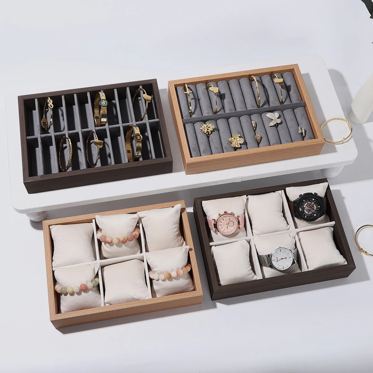 Rosewood Grain Jewelry Display Tray Ring Holder Earring Necklace Pendant Storage Organizer Plate Retail Jewelry Showcase Tray
Rosewood Grain Jewelry Display Tray Ring Holder Earring Necklace Pendant Storage Organizer Plate Retail Jewelry Showcase Tray