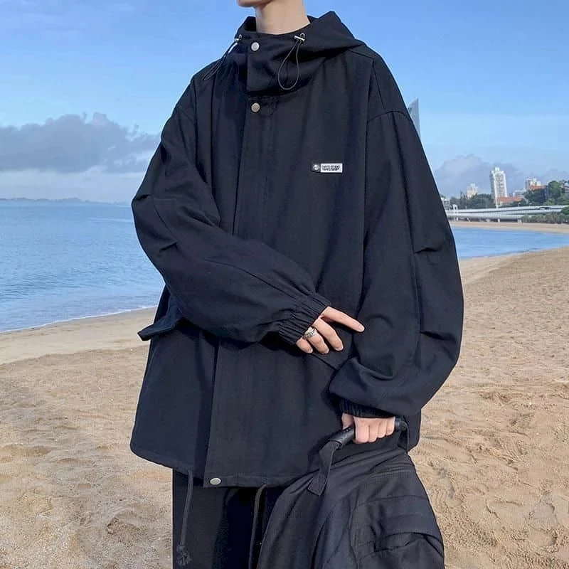 Hooded jacket men women spring autumn Hong Kong style trend loose ruffian handsome mid-length tooling jacket men's windbreaker
Hooded jacket men women spring autumn Hong Kong style trend loose ruffian handsome mid-length tooling jacket men's windbreaker