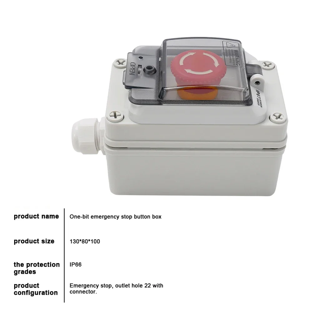 IP67 Rated Estop Switch With Stop Push Button And Protective Box For Quick Shutdown In Harsh Industrial Environments
IP67 Rated Estop Switch With Stop Push Button And Protective Box For Quick Shutdown In Harsh Industrial Environments