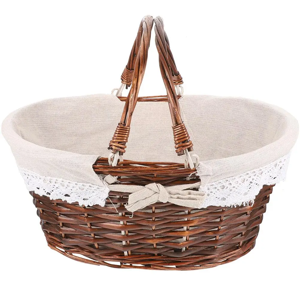 Picnic Basket Woven Storage Tray Rattan Vegetable Shopping Brown 32x25x14cm Durable Portable Home Decor Lightweight Fruit
Picnic Basket Woven Storage Tray Rattan Vegetable Shopping Brown 32x25x14cm Durable Portable Home Decor Lightweight Fruit