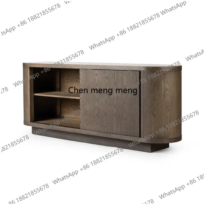 American retro curved solid wood dining side cabinet marble storage cabinet small apartment living room sliding door locker
American retro curved solid wood dining side cabinet marble storage cabinet small apartment living room sliding door locker