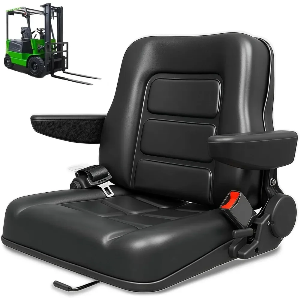 Forklift Seat, Tractor Seat, with Micro Switch, Armrest and Safety Belt, lawn mower seat for Tractor, Mower, Skid Loader, Teleha
Forklift Seat, Tractor Seat, with Micro Switch, Armrest and Safety Belt, lawn mower seat for Tractor, Mower, Skid Loader, Teleha