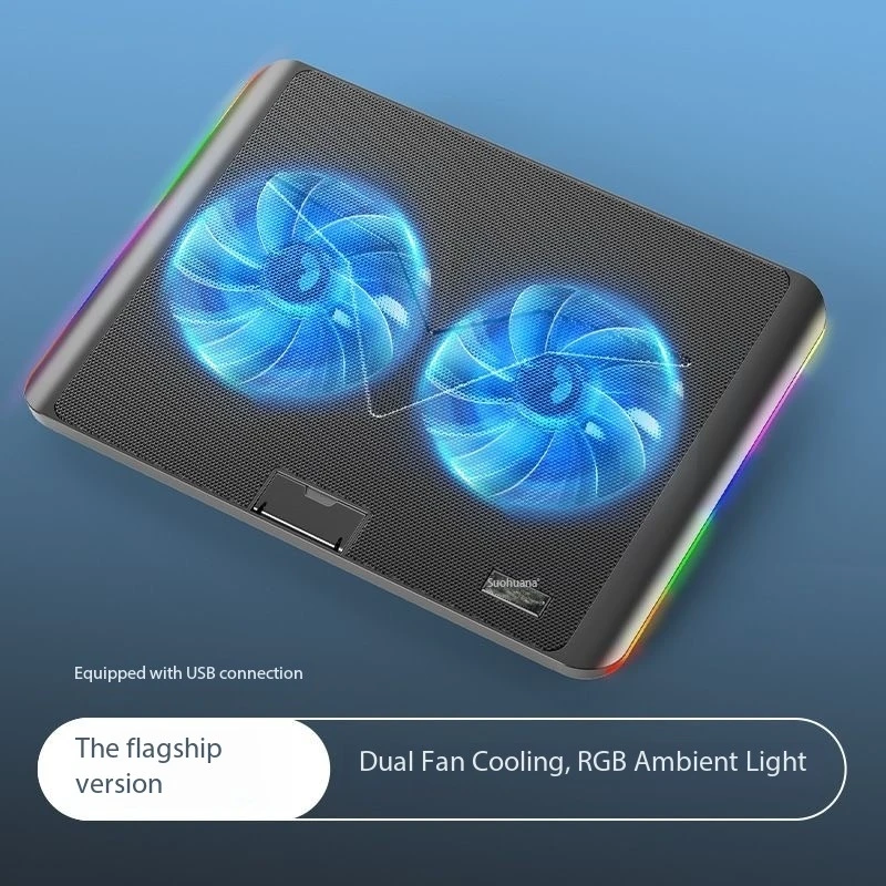 RGB Lighting Laptop Cooling Pad Two Fan 3200 RPM Silent Cooling Radiatior Gaming Laptop Cooler 11-17 inch PC Notebook Stand 2023
RGB Lighting Laptop Cooling Pad Two Fan 3200 RPM Silent Cooling Radiatior Gaming Laptop Cooler 11-17 inch PC Notebook Stand 2023