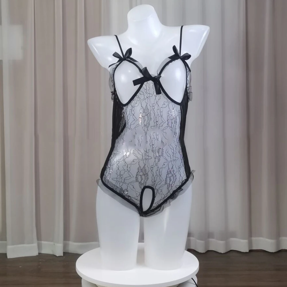 Women Sexy Porno Lingerie Hollow Breast Exposed Crotchless Bodysuit Seductive Underwear Thin Mesh Erotic Leotard Chest Patches
Women Sexy Porno Lingerie Hollow Breast Exposed Crotchless Bodysuit Seductive Underwear Thin Mesh Erotic Leotard Chest Patches