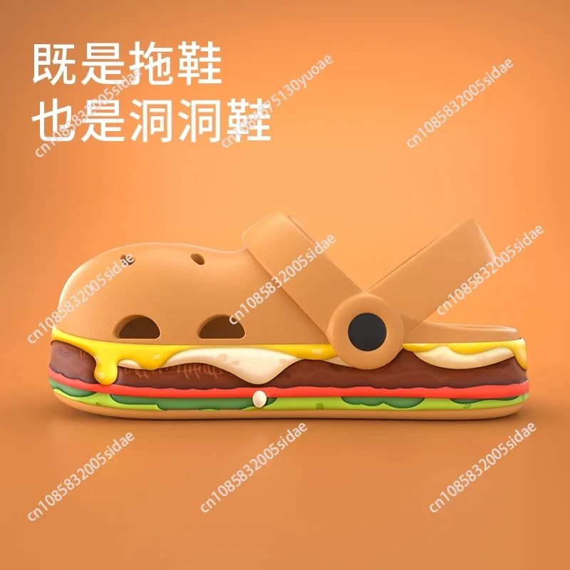 Хлопковые туфли для бургер с отверстиями для кошек, водопадные туфли для чизбургеров, уличные сандалии 
Хлопковые туфли для бургер с отверстиями для кошек, водопадные туфли для чизбургеров, уличные сандалии