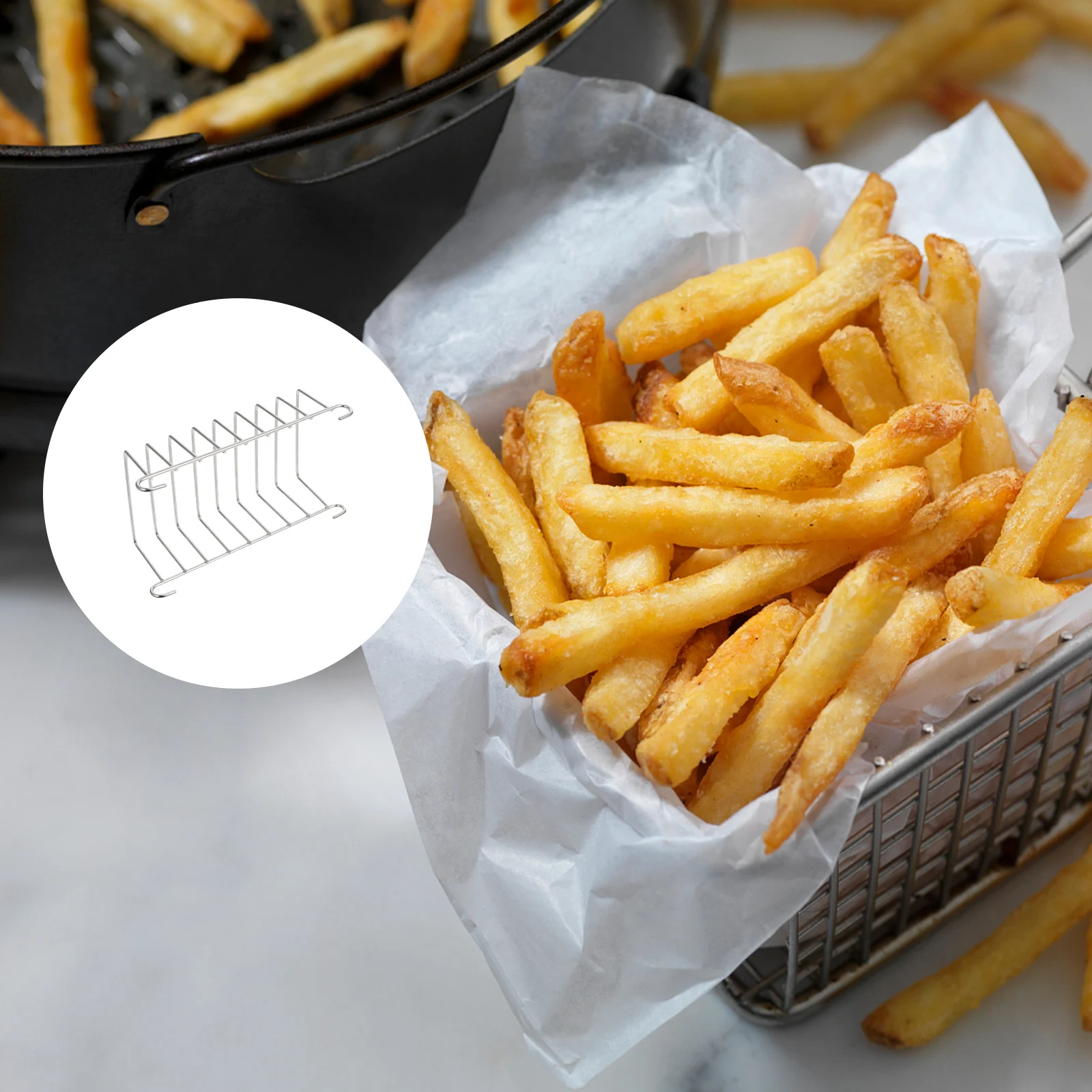 2Pcs Stainless Steel Air Fryer Racks Heat Resistant Cooking Accessories Baking Bread Rack Kitchen Gadget
2Pcs Stainless Steel Air Fryer Racks Heat Resistant Cooking Accessories Baking Bread Rack Kitchen Gadget