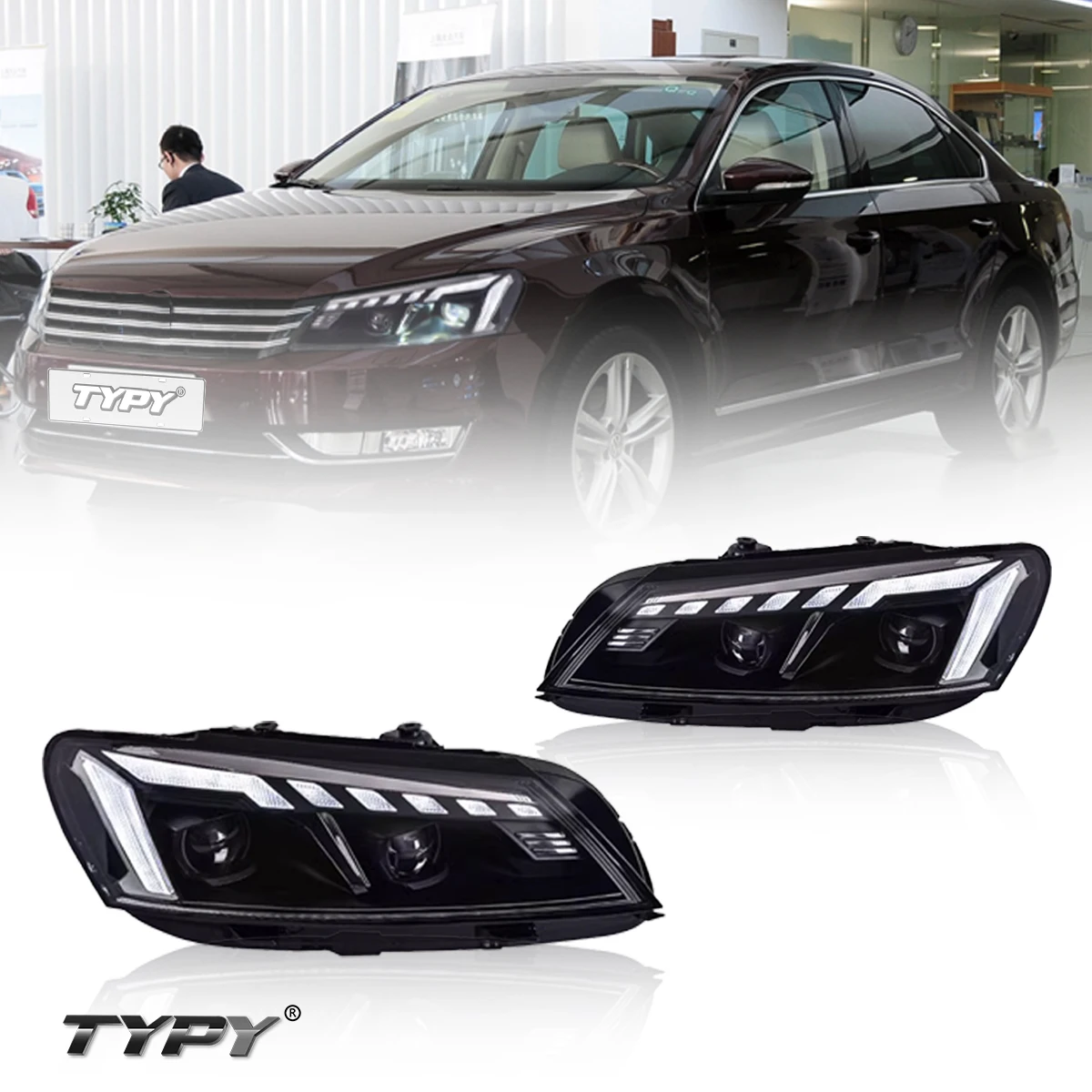 TYPY New LED Headlight Upgrade Modified Full Head Lamp For Volkswagen Passat 2011-2015 Turn Signals Daytime Running Lights
TYPY New LED Headlight Upgrade Modified Full Head Lamp For Volkswagen Passat 2011-2015 Turn Signals Daytime Running Lights