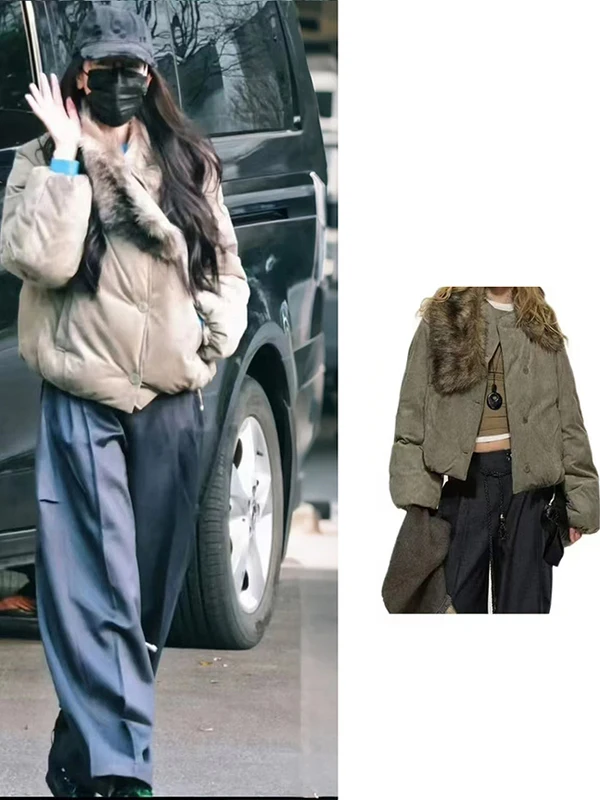 Warm Fashionable Bread Style Coat for Women with Detachable Suede Fur Scarf Autumn Winter Cotton Clothes No Brand Registered
Warm Fashionable Bread Style Coat for Women with Detachable Suede Fur Scarf Autumn Winter Cotton Clothes No Brand Registered