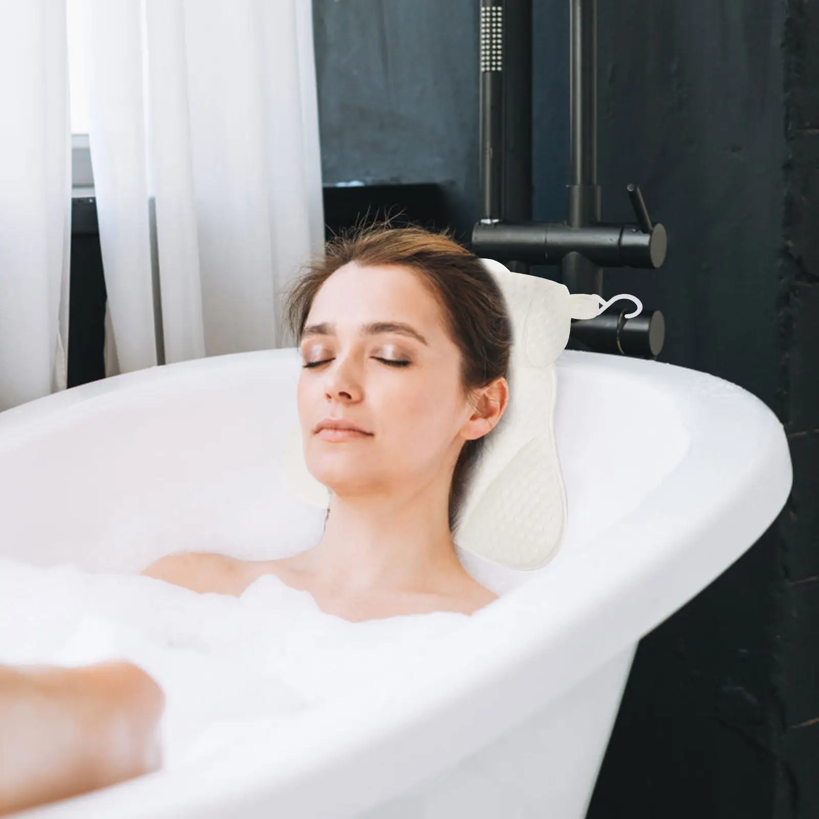 Premium Bathtub Pillow with Extra-Large Suction Cups for Neck Back Support Fast-Drying Breathable Fabric Home Spa Bath Rest
Premium Bathtub Pillow with Extra-Large Suction Cups for Neck Back Support Fast-Drying Breathable Fabric Home Spa Bath Rest