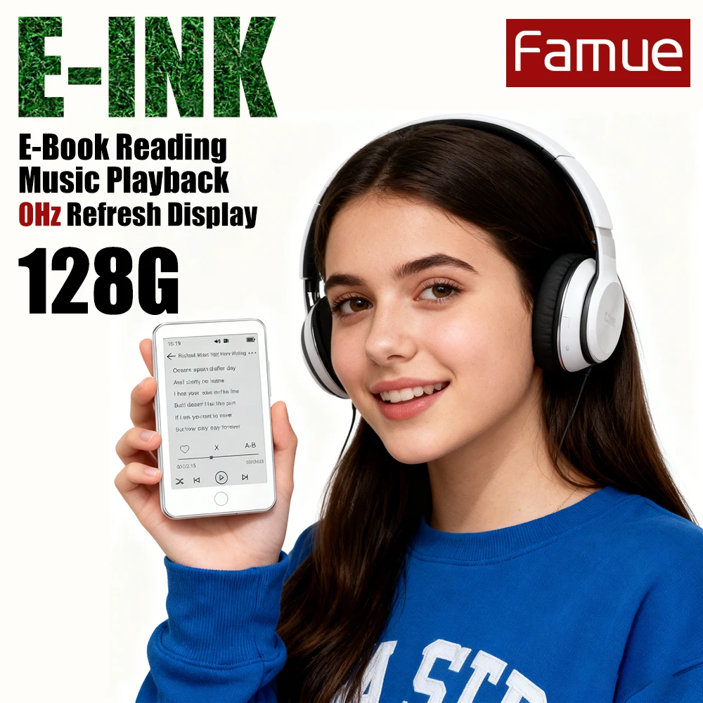 【128G】Famue BF01 3.52 Inch E Ink MP3 Player 0Hz Refresh Blue Light Free Bluetooth 5.3 Lossless Audio Student Christmas Gift
【128G】Famue BF01 3.52 Inch E Ink MP3 Player 0Hz Refresh Blue Light Free Bluetooth 5.3 Lossless Audio Student Christmas Gift