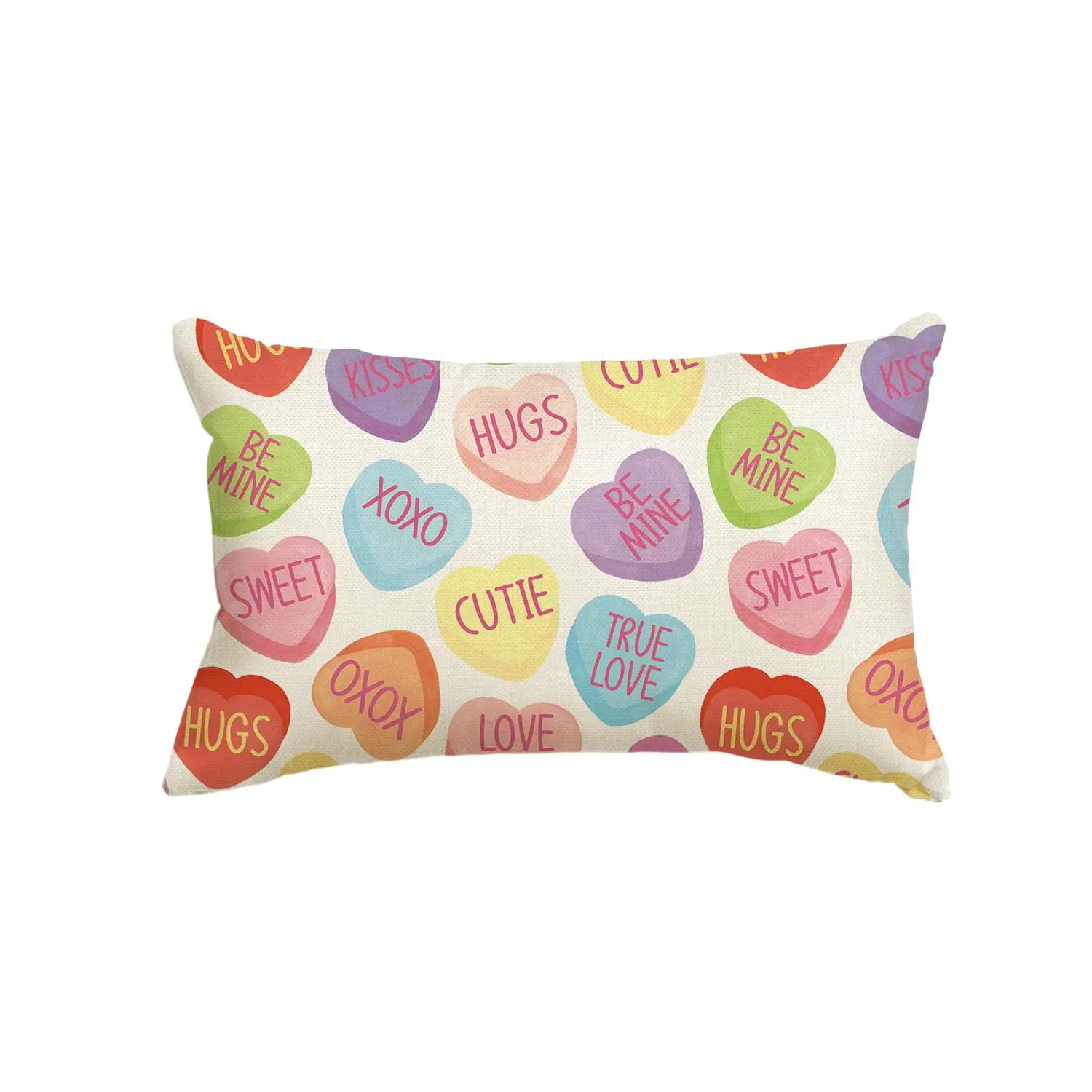 Valentine's Day Saying Colorful Heart Throw Pillow Cover,12x20 Inch Kisses Hugs Anniversary Wedding Cushion Case Decor for Couch
Valentine's Day Saying Colorful Heart Throw Pillow Cover,12x20 Inch Kisses Hugs Anniversary Wedding Cushion Case Decor for Couch