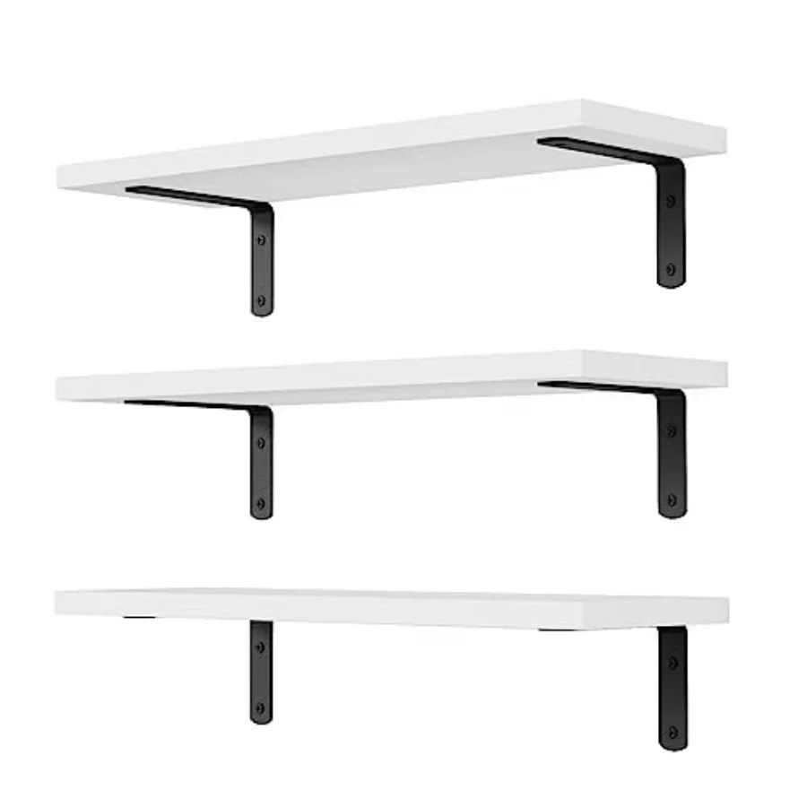 Floating Shelves 3 Sets Wall Wooden Shelves for Decor Mounted Bathroom Shelf Storage Book Wall Bedroom Living Room White HM02
Floating Shelves 3 Sets Wall Wooden Shelves for Decor Mounted Bathroom Shelf Storage Book Wall Bedroom Living Room White HM02