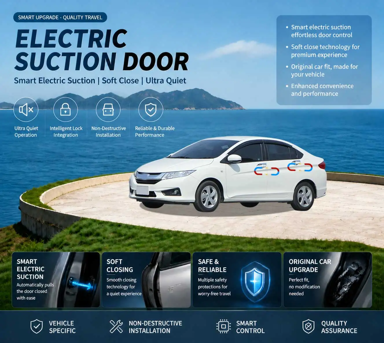 Car-Specific Auto Soft Close Door & Electric Tailgate Modification Kit for Honda City 6th Gen GM6 GM7 GM8 GM9 2013-2023
Car-Specific Auto Soft Close Door & Electric Tailgate Modification Kit for Honda City 6th Gen GM6 GM7 GM8 GM9 2013-2023